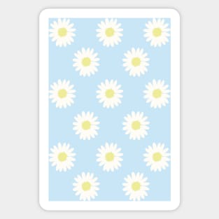 blue pastel daisy flower floral pattern Sticker